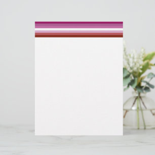 SlipperyJoe's lesbian pride flag feminine communit Custom Letterhead