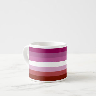 SlipperyJoe's lesbian pride flag feminine communit Espresso Cup