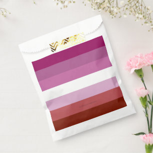 SlipperyJoe's lesbian pride flag feminine communit Favour Bags
