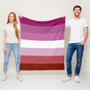 SlipperyJoe's lesbian pride flag feminine communit Fleece Blanket
