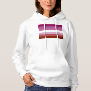 SlipperyJoe's lesbian pride flag feminine communit Hoodie