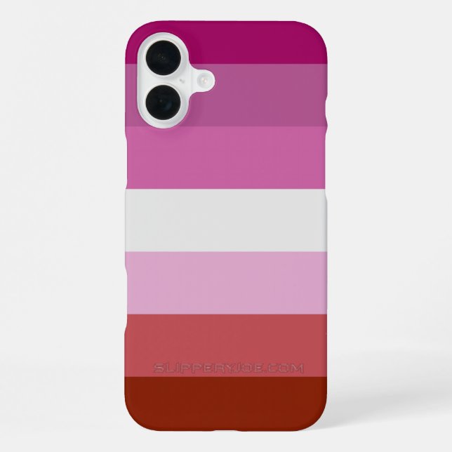 SlipperyJoe's lesbian pride flag feminine communit iPhone Case (Back)