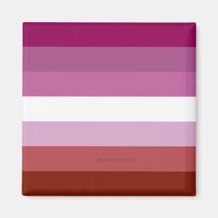 SlipperyJoe's lesbian pride flag feminine communit Magnet