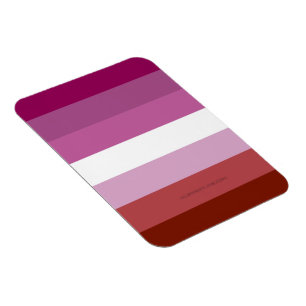 SlipperyJoe's lesbian pride flag feminine communit Magnet