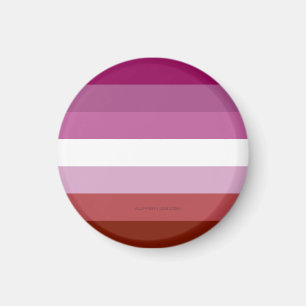 SlipperyJoe's lesbian pride flag feminine communit Magnet