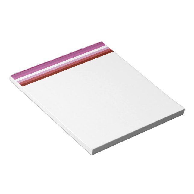 SlipperyJoe's lesbian pride flag feminine communit Notepad (Angled)