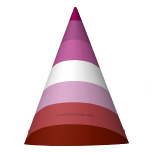 SlipperyJoe's lesbian pride flag feminine communit Party Hat