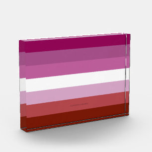 SlipperyJoe's lesbian pride flag feminine communit Photo Block