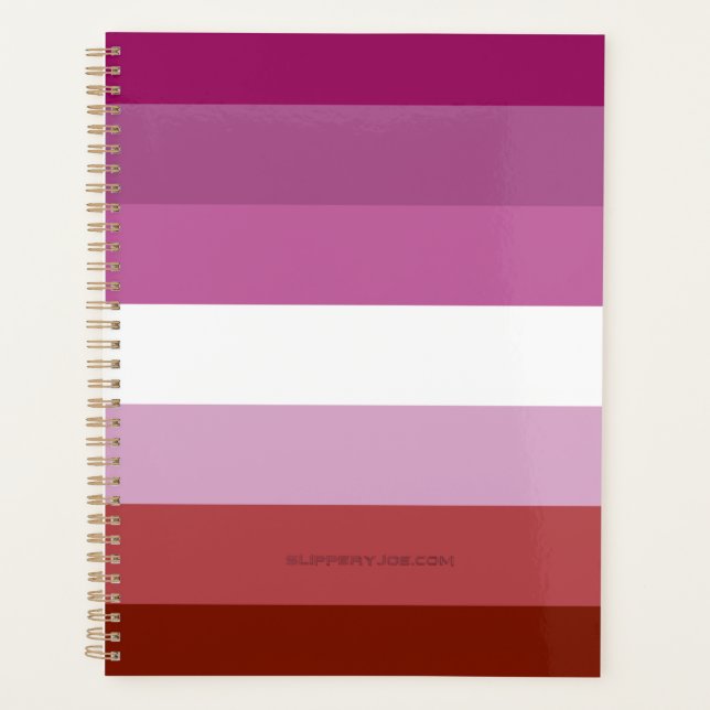 SlipperyJoe's lesbian pride flag feminine communit Planner (Front)