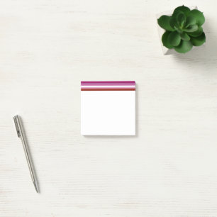 SlipperyJoe's lesbian pride flag feminine communit Post-it Notes