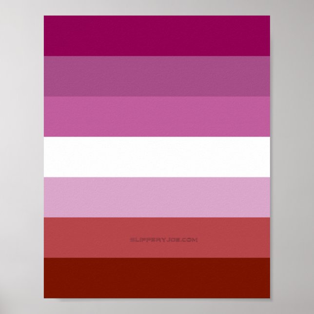 SlipperyJoe's lesbian pride flag feminine communit Poster (Front)