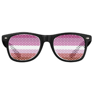 SlipperyJoe's lesbian pride flag feminine communit Retro Sunglasses