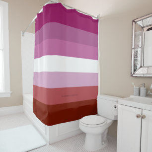 SlipperyJoe's lesbian pride flag feminine communit Shower Curtain