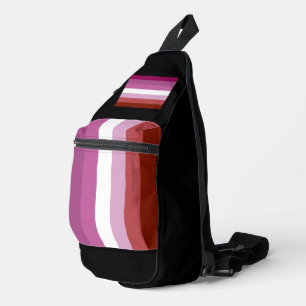 SlipperyJoe's lesbian pride flag feminine communit Sling Bag