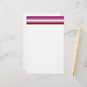 SlipperyJoe's lesbian pride flag feminine communit Stationery