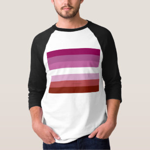 SlipperyJoe's lesbian pride flag feminine communit T-Shirt