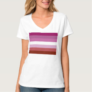 SlipperyJoe's lesbian pride flag feminine communit T-Shirt