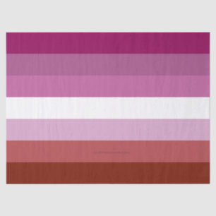 SlipperyJoe's lesbian pride flag feminine communit Tissue Paper
