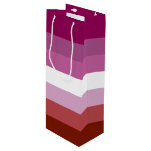 SlipperyJoe's lesbian pride flag feminine communit Wine Gift Bag