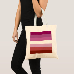 SlipperyJoe's Lesbian Pride flag feminine Lipstick Tote Bag