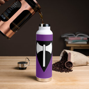 SlipperyJoe's Lesbian Pride flag Labrys axe triang Water Bottle