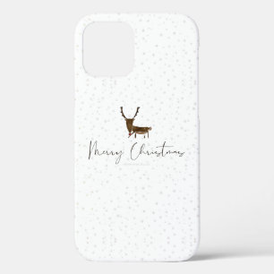 SlipperyJoe's line art silhouette reindeer minimal iPhone 12 Pro Case