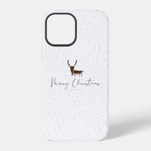 SlipperyJoe's line art silhouette reindeer minimal iPhone 12 Pro Case