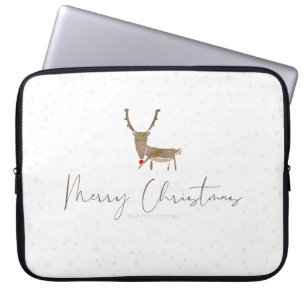 SlipperyJoe's line art silhouette reindeer minimal Laptop Sleeve