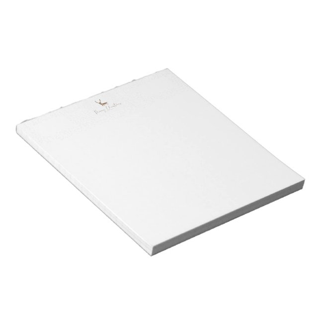 SlipperyJoe's line art silhouette reindeer minimal Notepad (Angled)