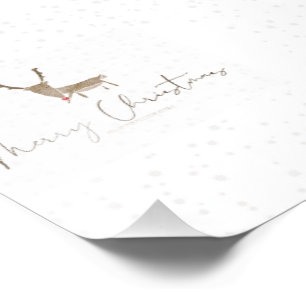 SlipperyJoe's line art silhouette reindeer minimal Photo Print