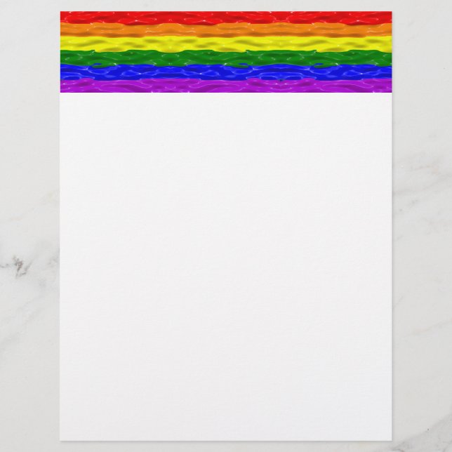 SlipperyJoe's liquid gloss pride flag red orange y Custom Letterhead (Front)