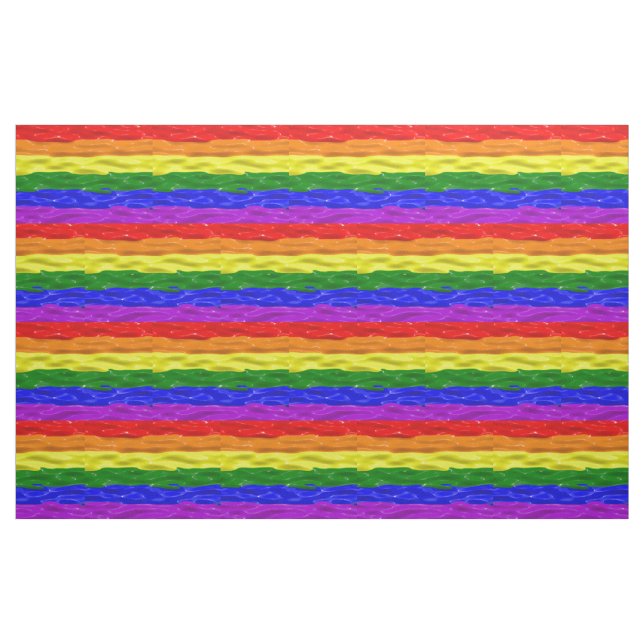 SlipperyJoe's liquid gloss pride flag red orange y Fabric (Yard)