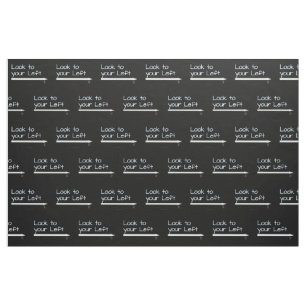 SlipperyJoe's look left funny stark white arrow pl Fabric