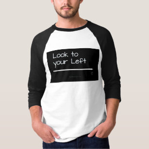 SlipperyJoe's look left funny stark white arrow pl T-Shirt