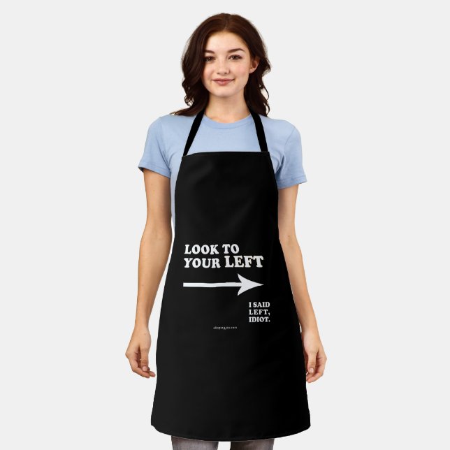 SlipperyJoe's look to your left thick geometric ce Apron (Worn)