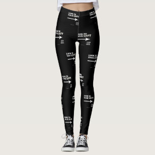 SlipperyJoe's look to your left thick geometric ce Leggings
