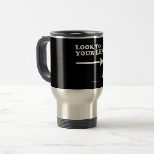 SlipperyJoe's look to your left thick geometric ce Travel Mug
