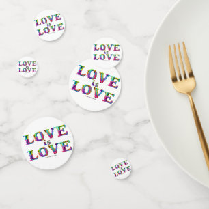 SlipperyJoe's love is love spray paint gay pride c Confetti