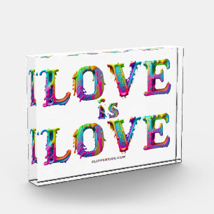 SlipperyJoe's love is love spray paint gay pride c Photo Block