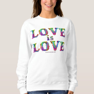 SlipperyJoe's love is love spray paint gay pride c Sweatshirt