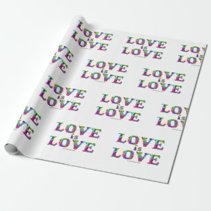 SlipperyJoe's love is love spray paint gay pride c Wrapping Paper