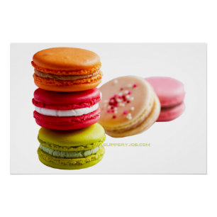 SlipperyJoe's Macaroon cookies French stacked food Poster