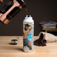 SlipperyJoe's Man towel broken white brick wall ba
