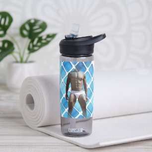 SlipperyJoe's Man underwear 6-pack chest abs male  Water Bottle