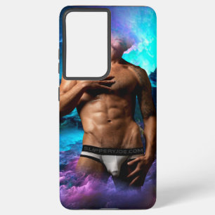 SlipperyJoe's Man underwear bulge purple blue abst Samsung Galaxy Case