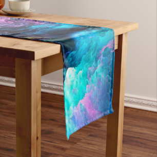 SlipperyJoe's Man underwear bulge purple blue abst Short Table Runner