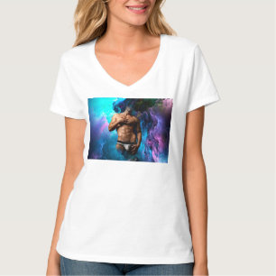 SlipperyJoe's Man underwear bulge purple blue abst T-Shirt