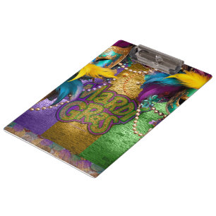 SlipperyJoe's Mardi Gras Bead Necklaces doubloons Clipboard