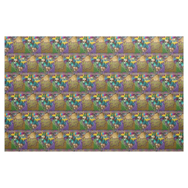 SlipperyJoe's Mardi Gras Bead Necklaces doubloons  Fabric (Yard)