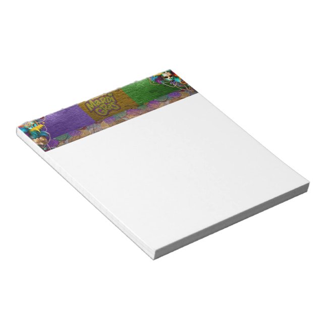 SlipperyJoe's Mardi Gras Bead Necklaces doubloons  Notepad (Angled)